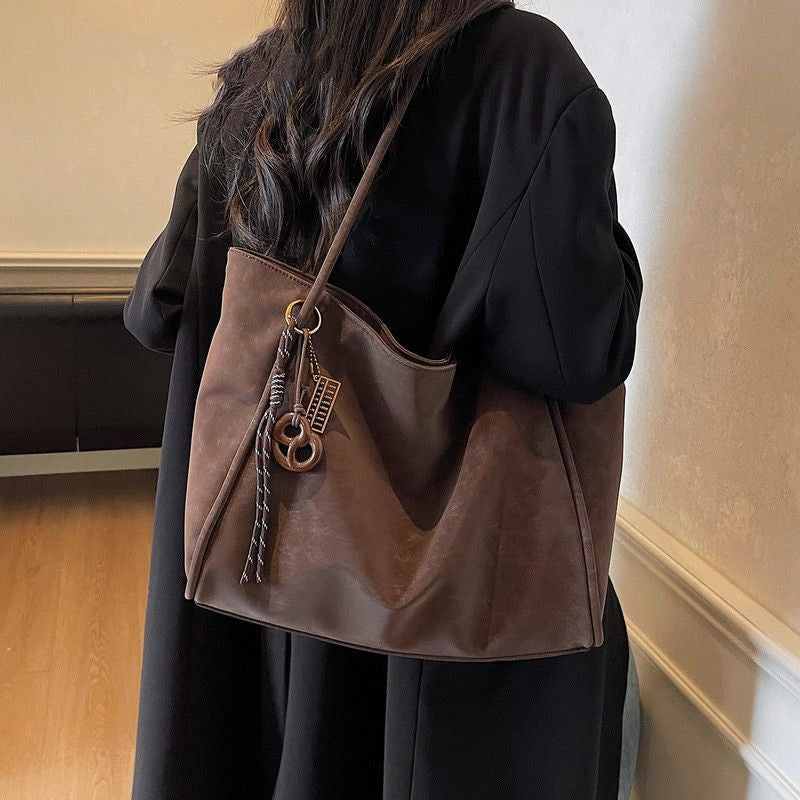 Spacious Faux Leather Tote Bag Acalora
