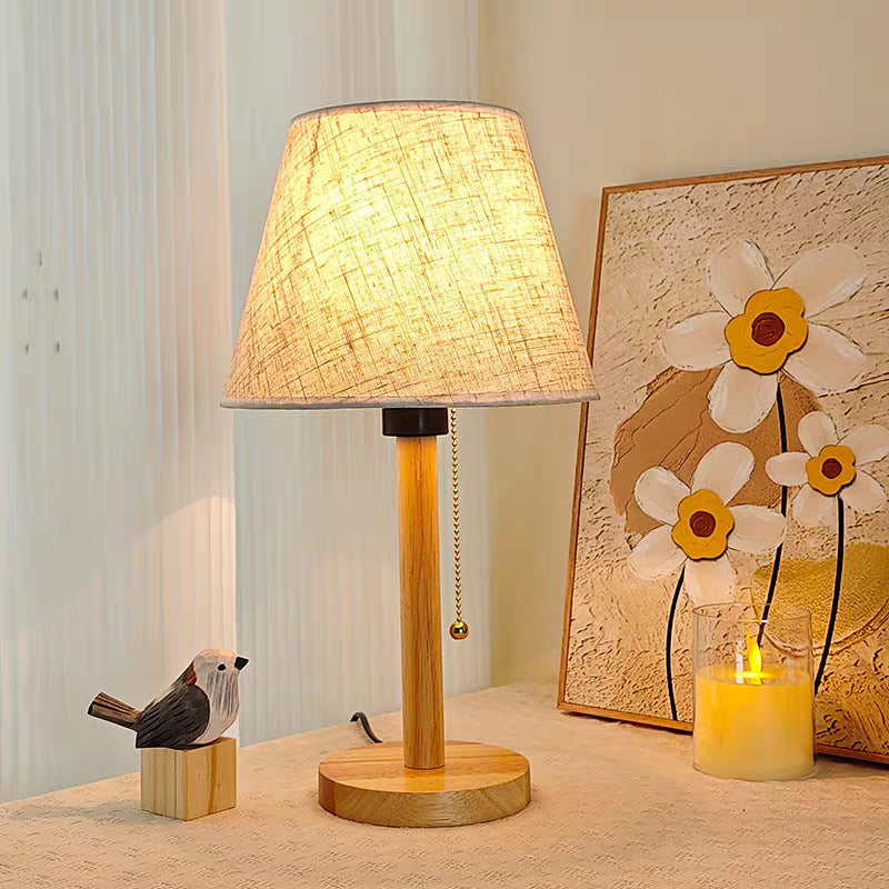 Modern Rustic Wooden Table Lamp