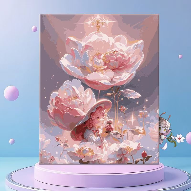 Whimsical Floral Fantasy Canvas Wall Art