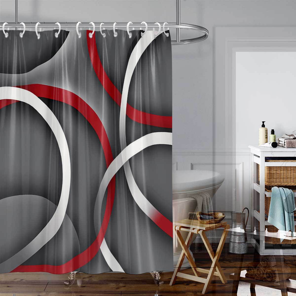 Coastal-Inspired Artistic Shower Curtain
