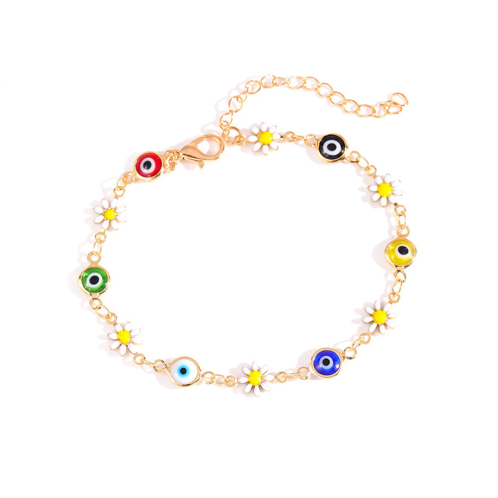 Charming Daisy and Evil Eye Bracelet Acalora