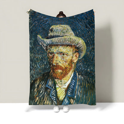 Artistic Floral Print Throw Blanket