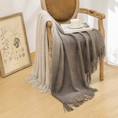 Unisex Cozy Knitted Throw Blanket
