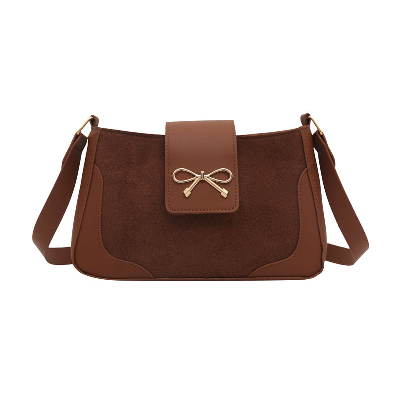 Stylish Faux Suede Handbag Acalora
