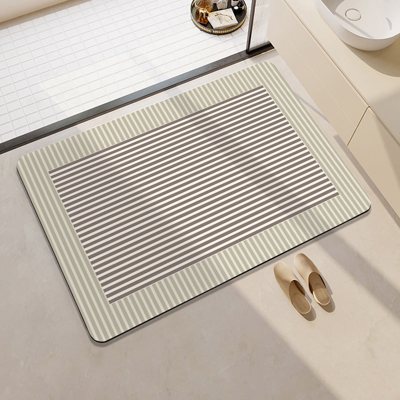 Plush Geometric Bath Mat Acalora