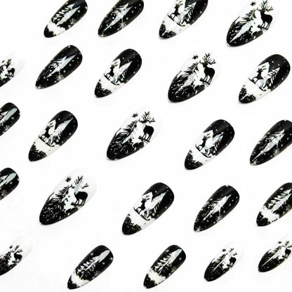 Snowy Winter-Themed Nail Art Acalora