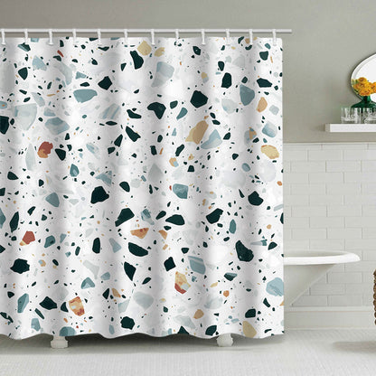 Stylish Terrazzo Print Shower Curtain