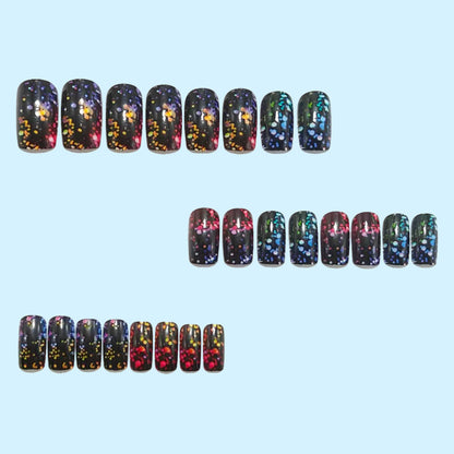 Artificial nails with sparkling glitter effect Acalora