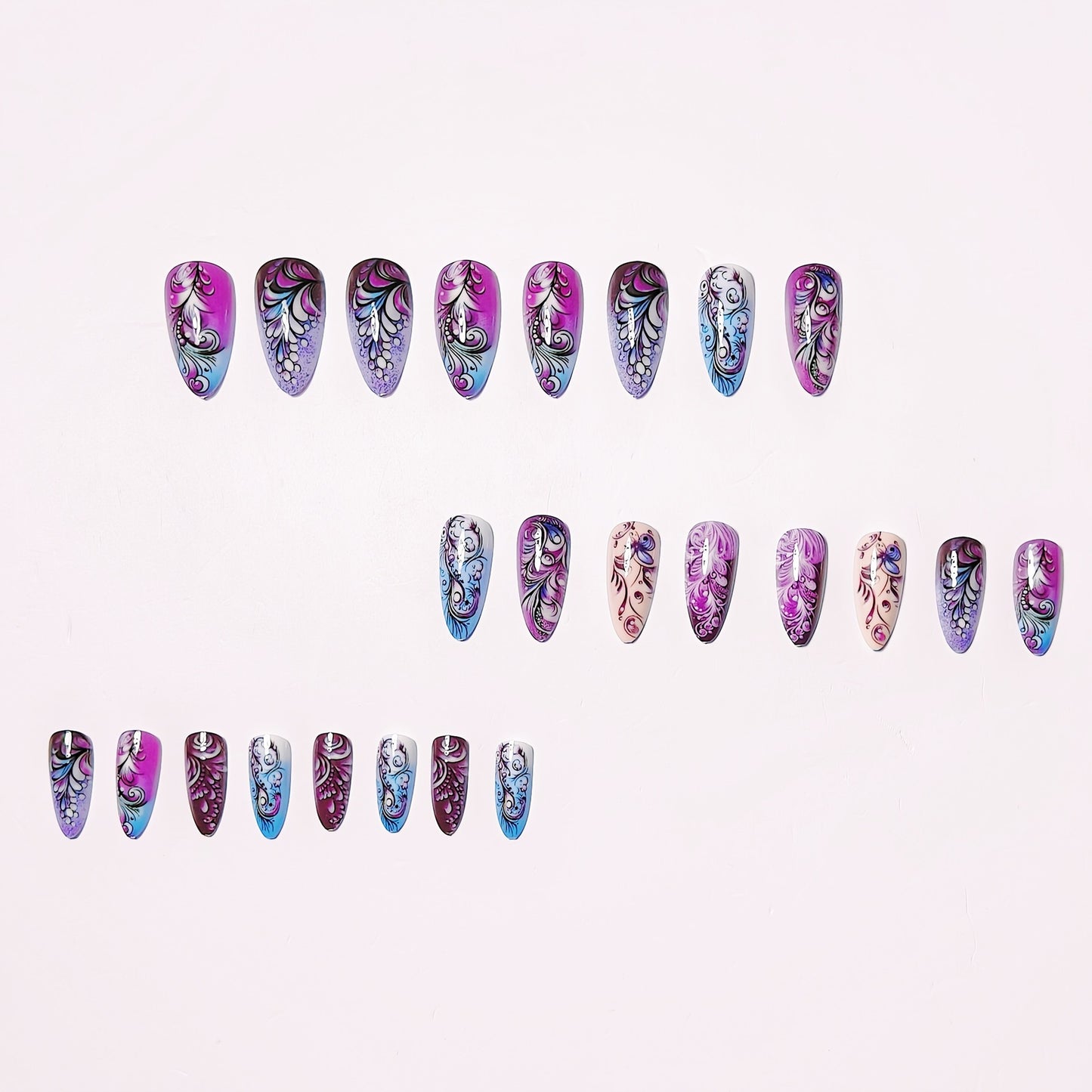 Artistic Floral Nail Design Acalora
