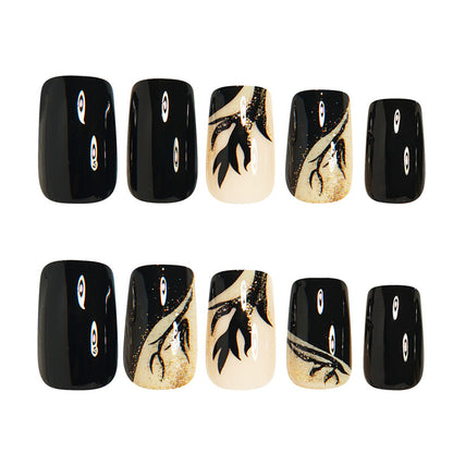 Glamorous Artistic Press-On Nails with Elegant Design Acalora