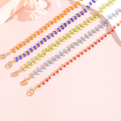 Delicate Beaded Ankle Bracelet Acalora