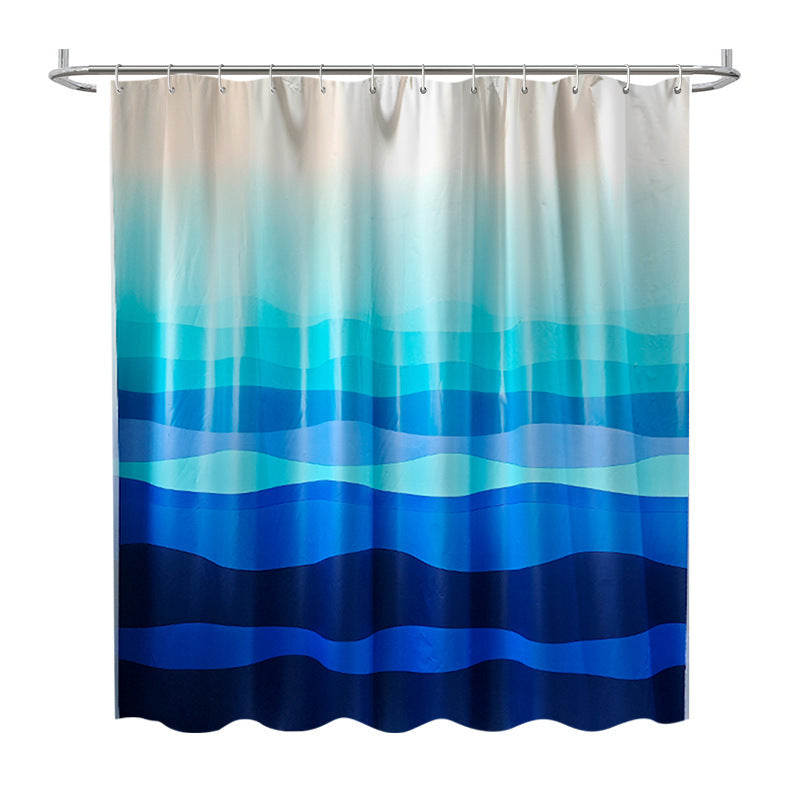 Ocean Wave Pattern Shower Curtain