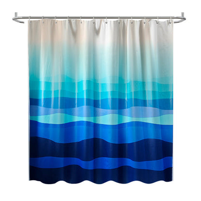 Ocean Wave Pattern Shower Curtain