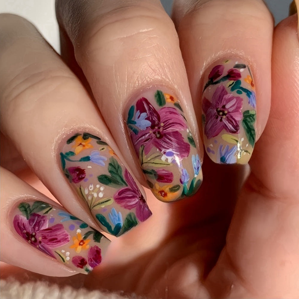 Artificial nails with floral accents Acalora 1788541752