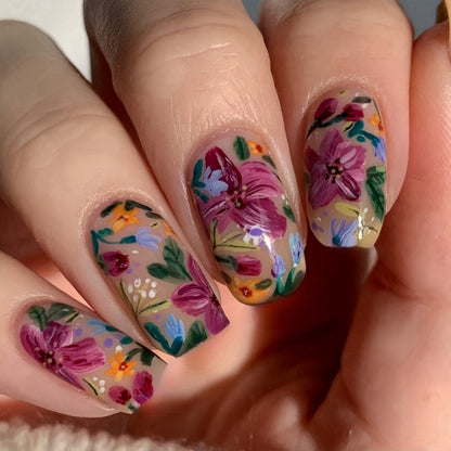 Artificial nails with floral accents Acalora 1788541752