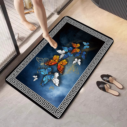 Elegant Monogrammed Bathroom Mat Acalora