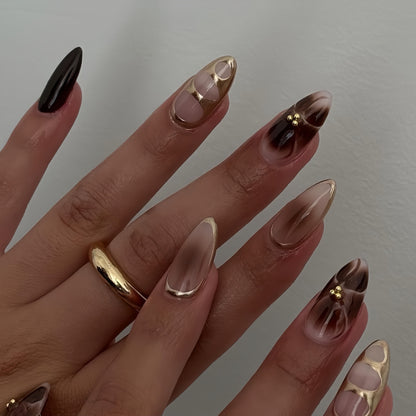 Decorative Press-On Nail Art with Unique Design Acalora