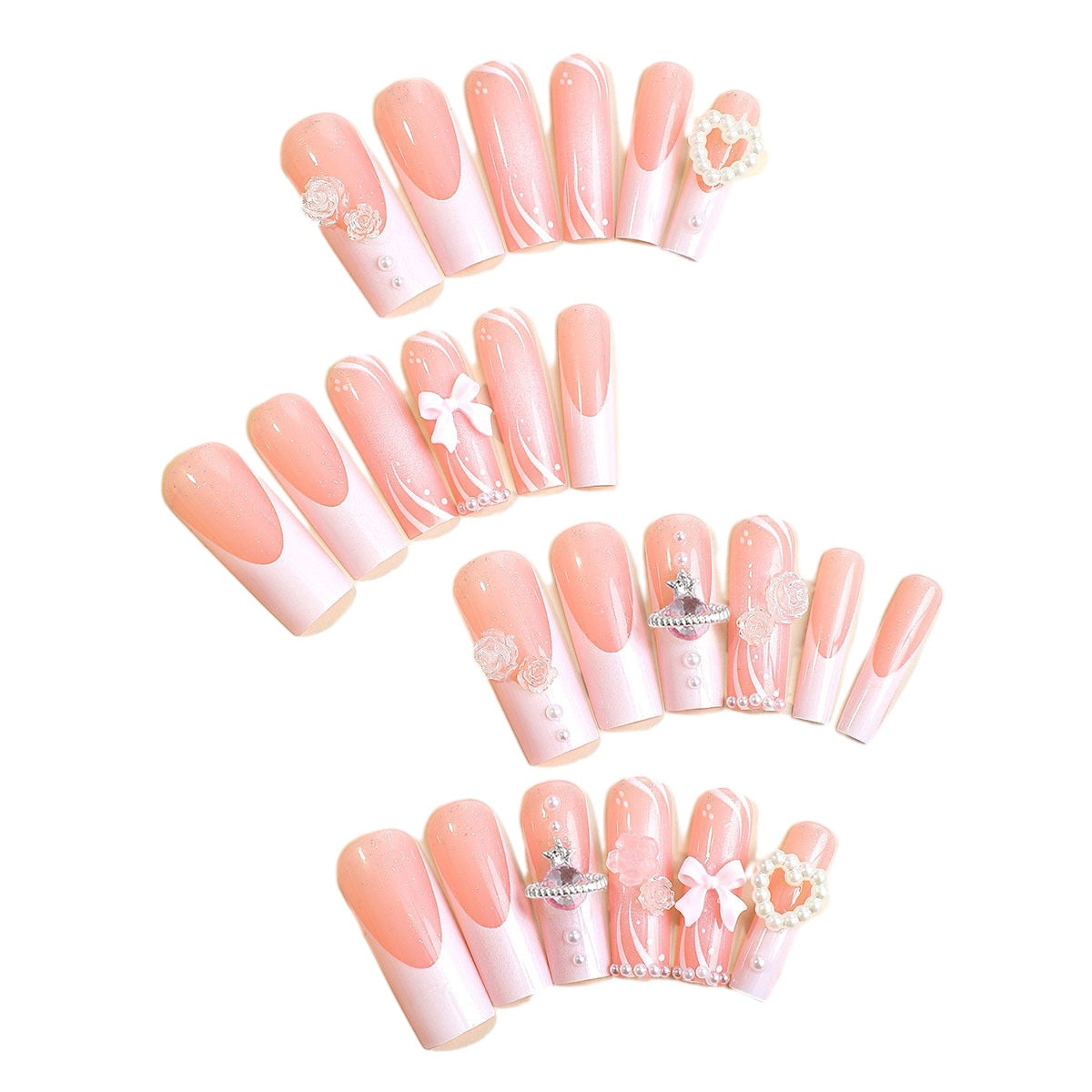 Elegant Full-Cover Press-On Nail Set Acalora