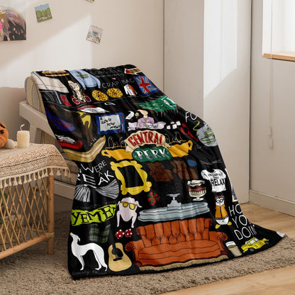 Cozy Character-Themed Fleece Throw Blanket