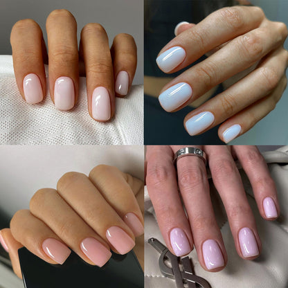 Elegant Glossy Square Nail Set Acalora