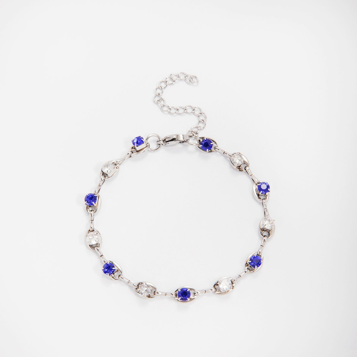 Elegant Gemstone Accent Link Bracelet Acalora