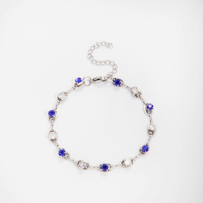 Elegant Gemstone Accent Link Bracelet Acalora