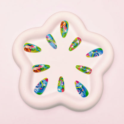 Artistic Swirl Nail Art Acalora