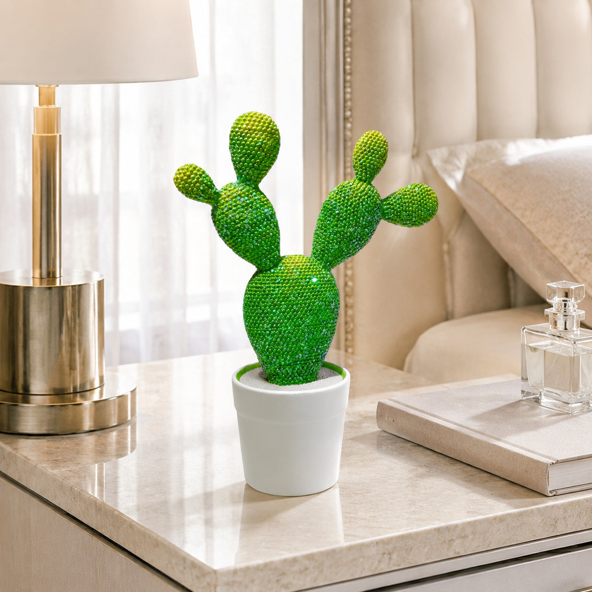 Glittering Cactus Decorative Figure Acalora