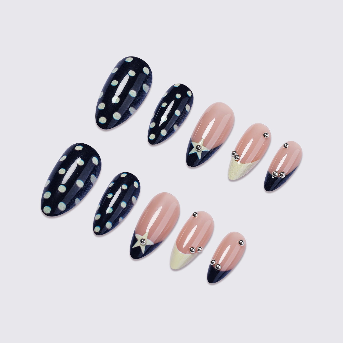 Creative Polka Dot Press-On Nails Set Acalora