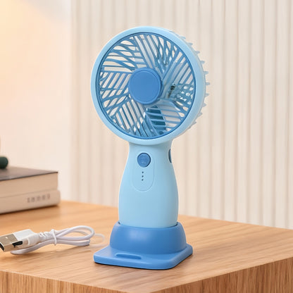 Women's Portable Table Fan with flexible tilt mechanism and powerful battery technology Brehn