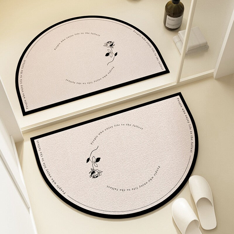 Floral Pattern Bath Mat