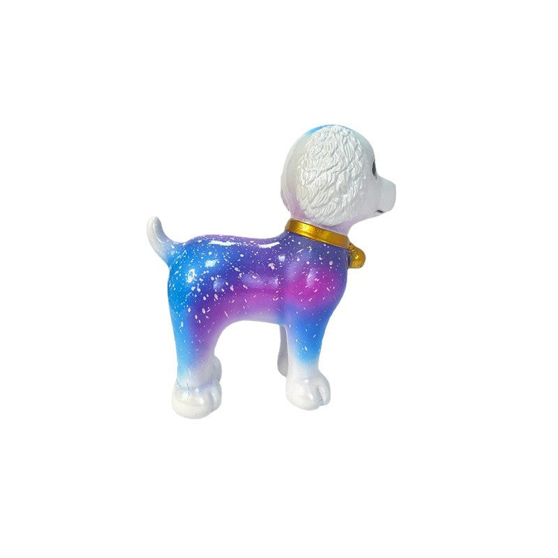 Artful dog sculpture with colorful design Acalora
