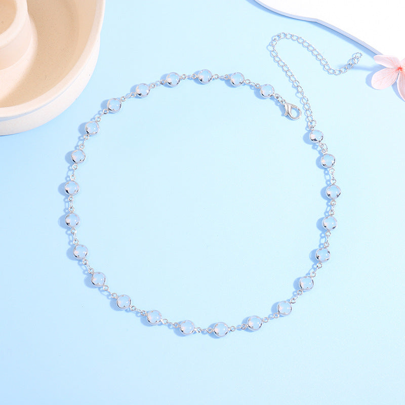 Floral Charm Choker Necklace Acalora 1788164322
