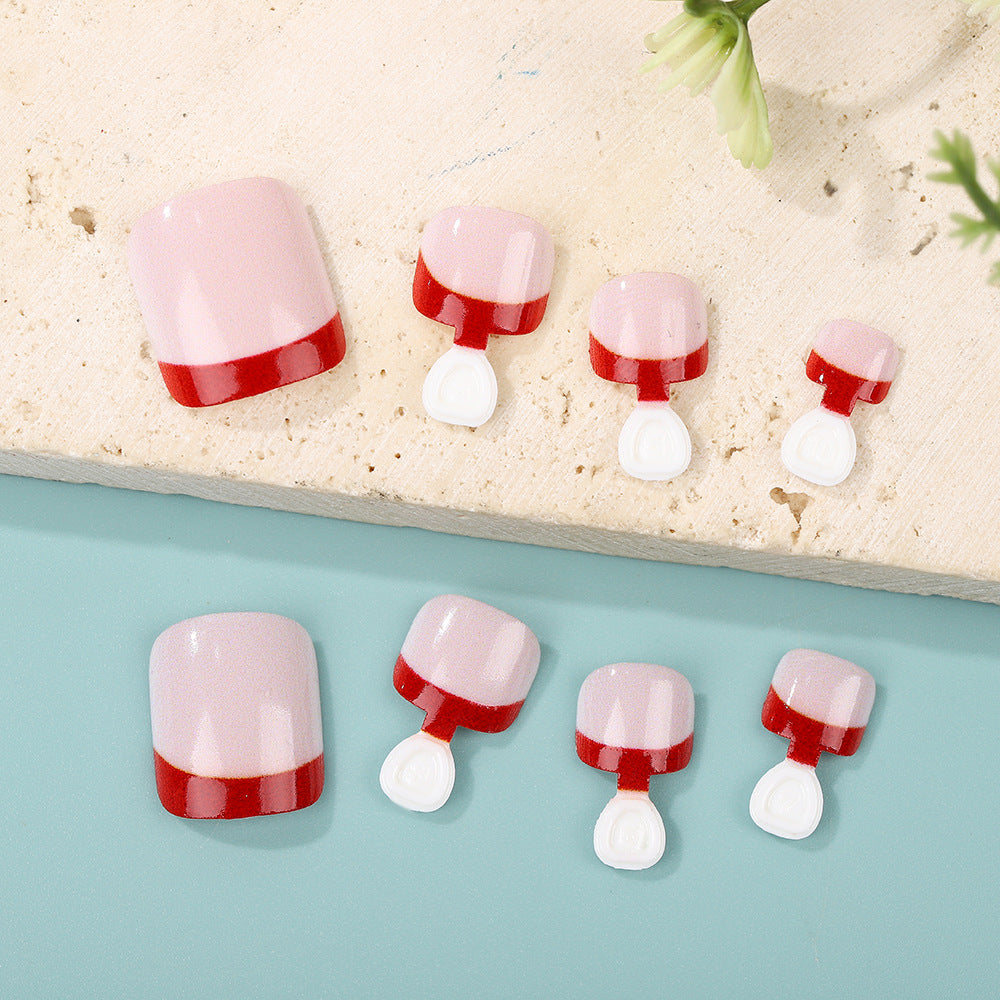 Acrylic nails in elegant design with tip decoration Acalora