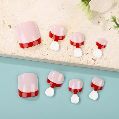 Acrylic nails in elegant design with tip decoration Acalora