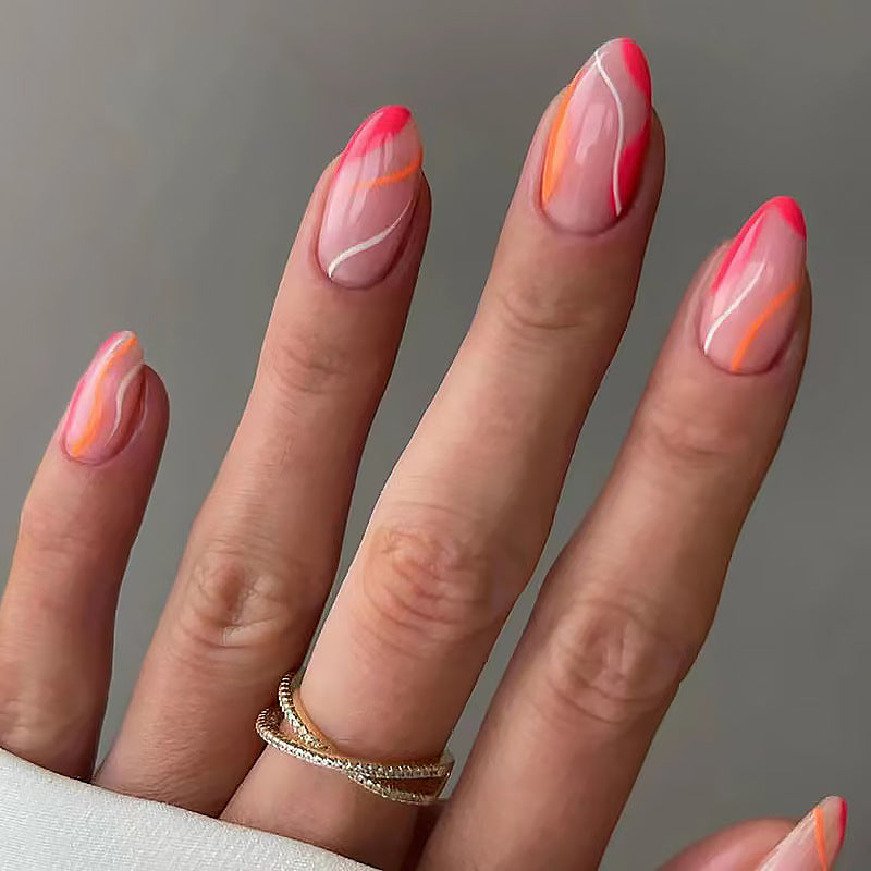Artificial nail set with unique patterns Acalora