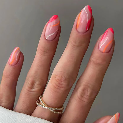 Artificial nail set with unique patterns Acalora