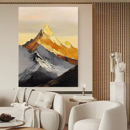 Textured Mountain Landscape Art Print
