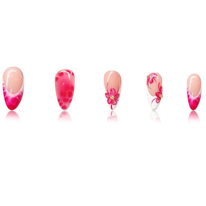 Artistic Floral Stiletto Nail Art Acalora