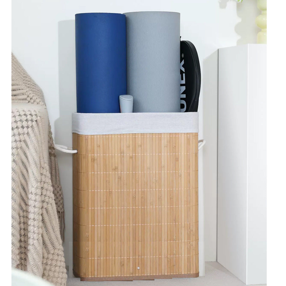 Stylish laundry container with practical lid and carrying handles Acalora
