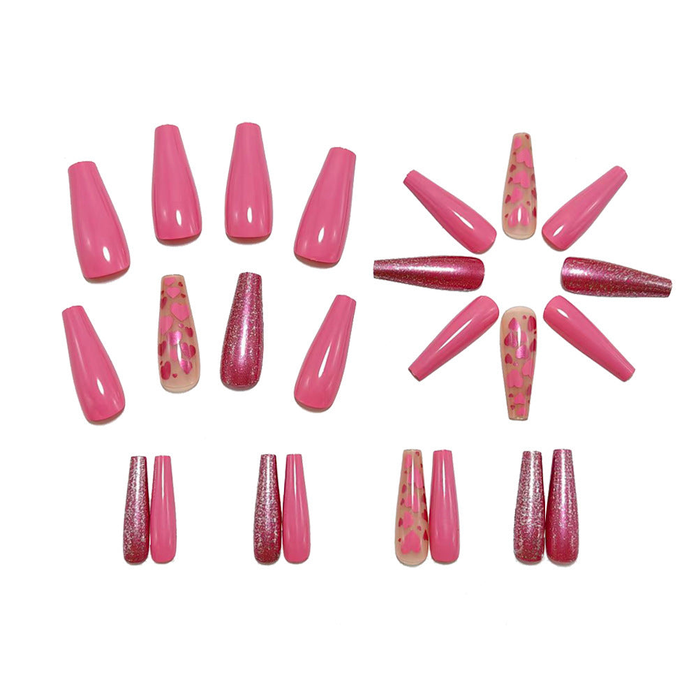 Artificial nails with heart design Acalora