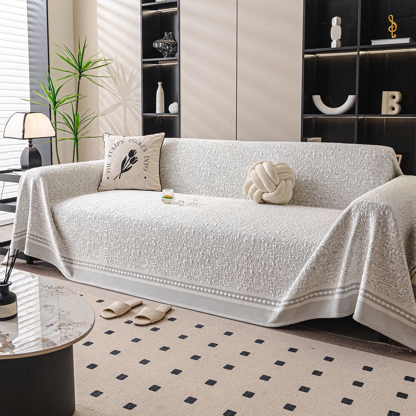 Textured Patterned Sofa Cover