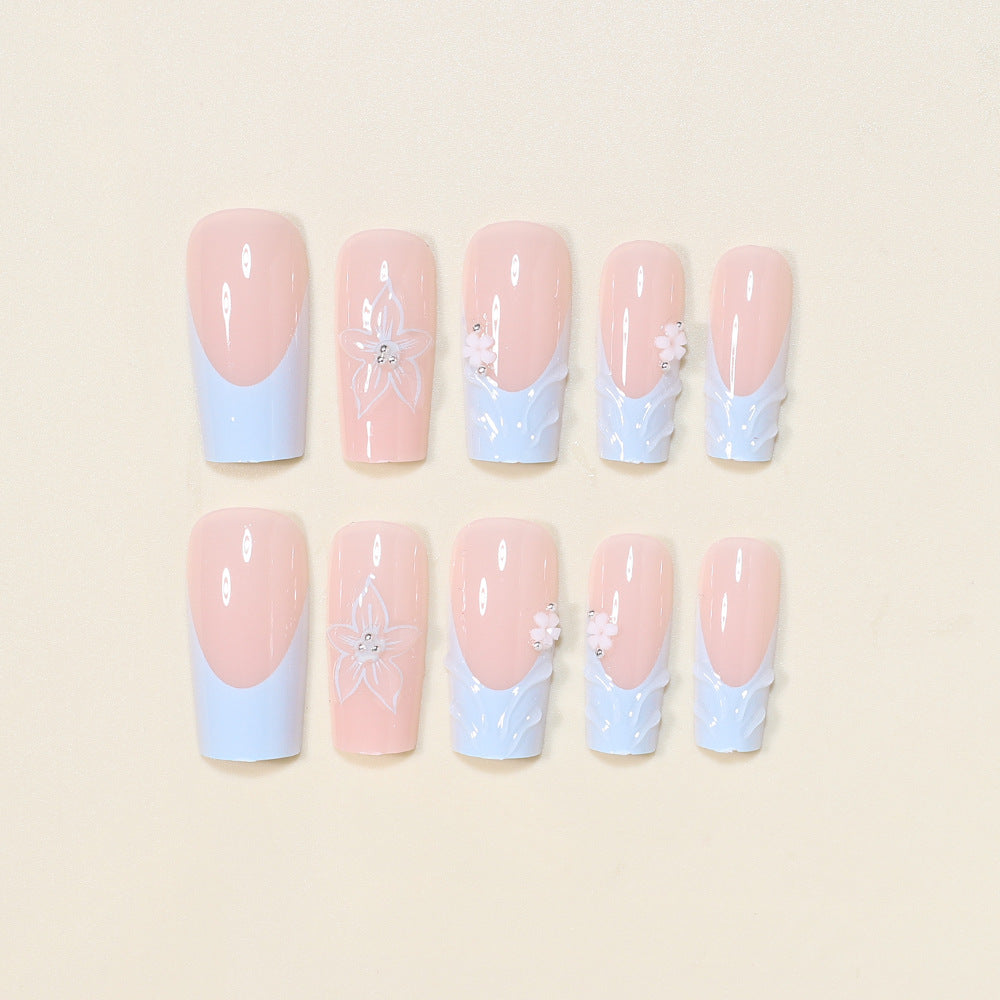 3D Floral Decorative Press-On Nail Art Acalora