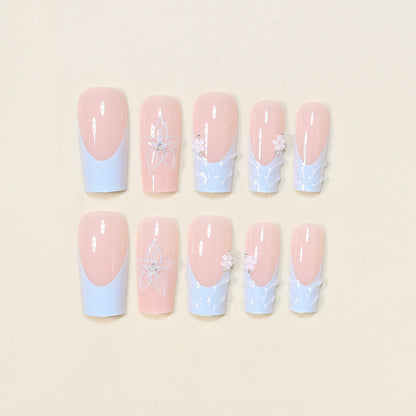 3D Floral Decorative Press-On Nail Art Acalora