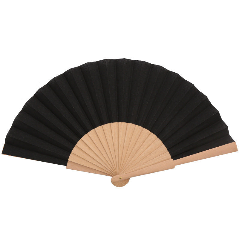 Ladies' elegant hand fan made of lightweight fabric with an elaborate folding pattern Brehn