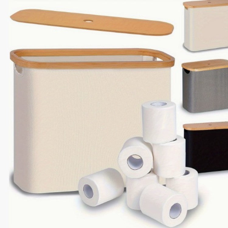 Multifunctional laundry storage box with bamboo lid Acalora