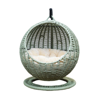 Hanging chair made of rattan with comfortable cushion Acalora