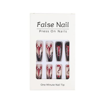 Creative artificial nails in spooky design Acalora