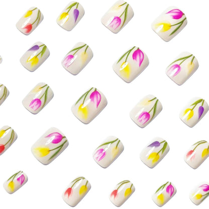 Elegant Floral Nail Art Acalora