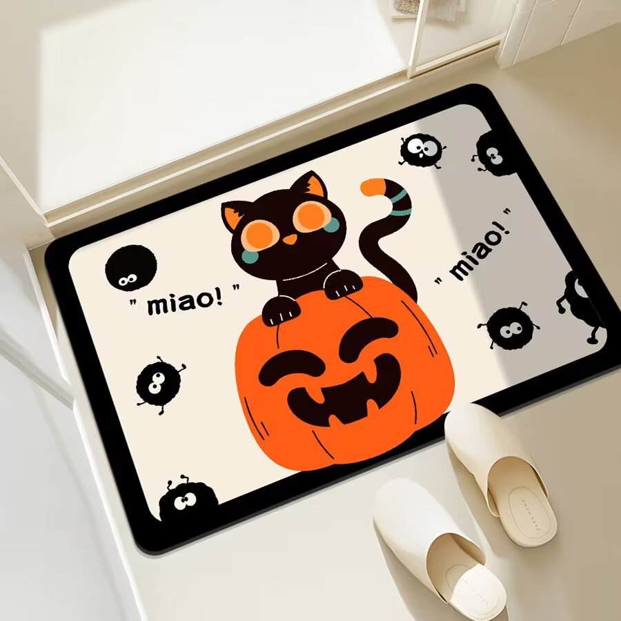 Fun Cat-Themed Bathroom Mat